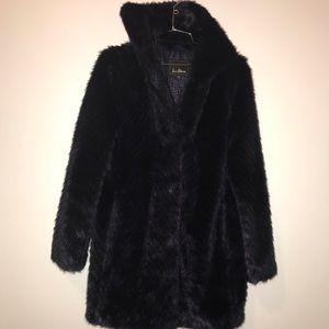 Sam Edelman Navy Faux Fur Coat
